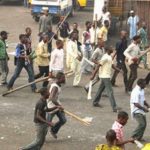 Motorcycle Riders And Lagos Task Force Clash In Oshodi (Video)