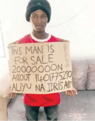 SHOCKING: Man Puts Himself Up For Sale Due To Hardship In The Country