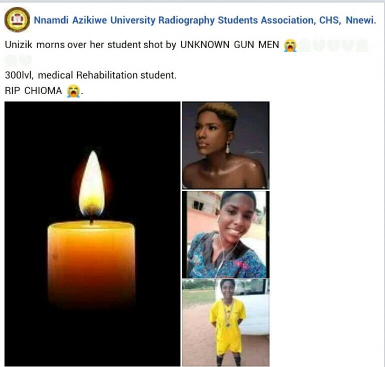 UNIZIK Student Reportedly Dies After She Was Not Attended To By Doctors In Nnewi (Photos)