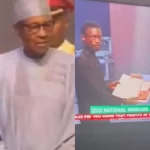 See The Moment Buhari Was Shocked After Conferring Man On Make Up With National Honour (Video)