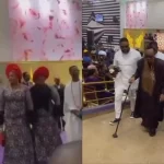 Wizkid Storms Church With Family For Mother’s Funeral Thanksgiving (Video)