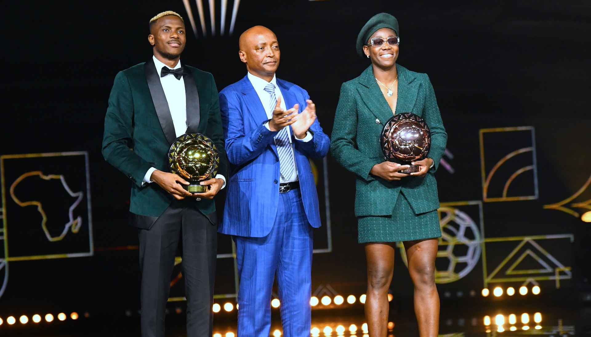 Victor Osimhen and Oshoala receive CAF 2023 awards