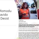 sophia momodu serves davido cease and desist letter over threat to life