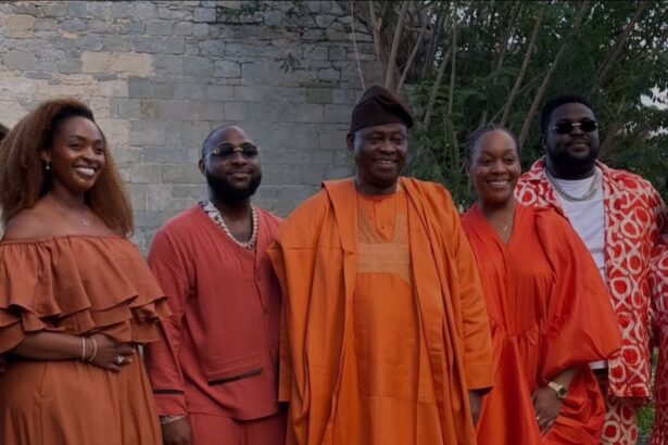 Davido enjoying quality family time with the Adeleke family on Canouan Island