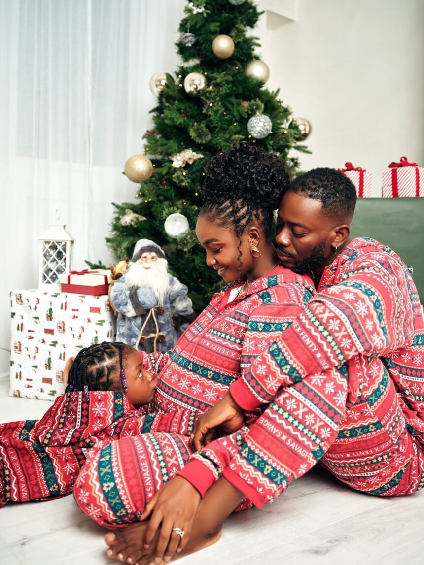 Adekunle Gold and Simi celebrating as they welcome twins