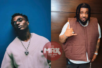 Ceeza Milli and Wizkid collaborating in the studio on a Nigerian music record