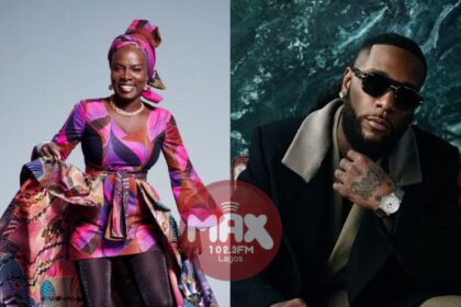 Angelique Kidjo speaking warmly about Burna Boy during a live video call praising his music and creative style.