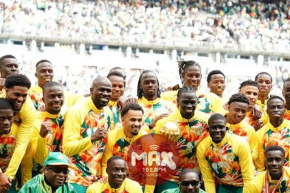 Senegal team parades AFCON trophy in France during Senegal AFCON trophy controversy after beating Peru 2-0.